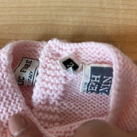 Joseph Magnin Made in Italy Baby girl pink knit set top and bottom - Picture 8 of 17
